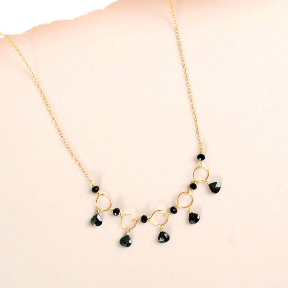 Blue Gemstone Mini Sparkler Necklace