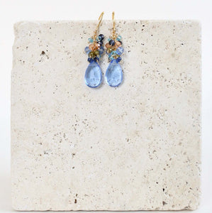 Sky Blue Quartz Bala Earrings