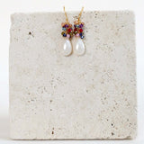 White Chalcedony Bala Earrings