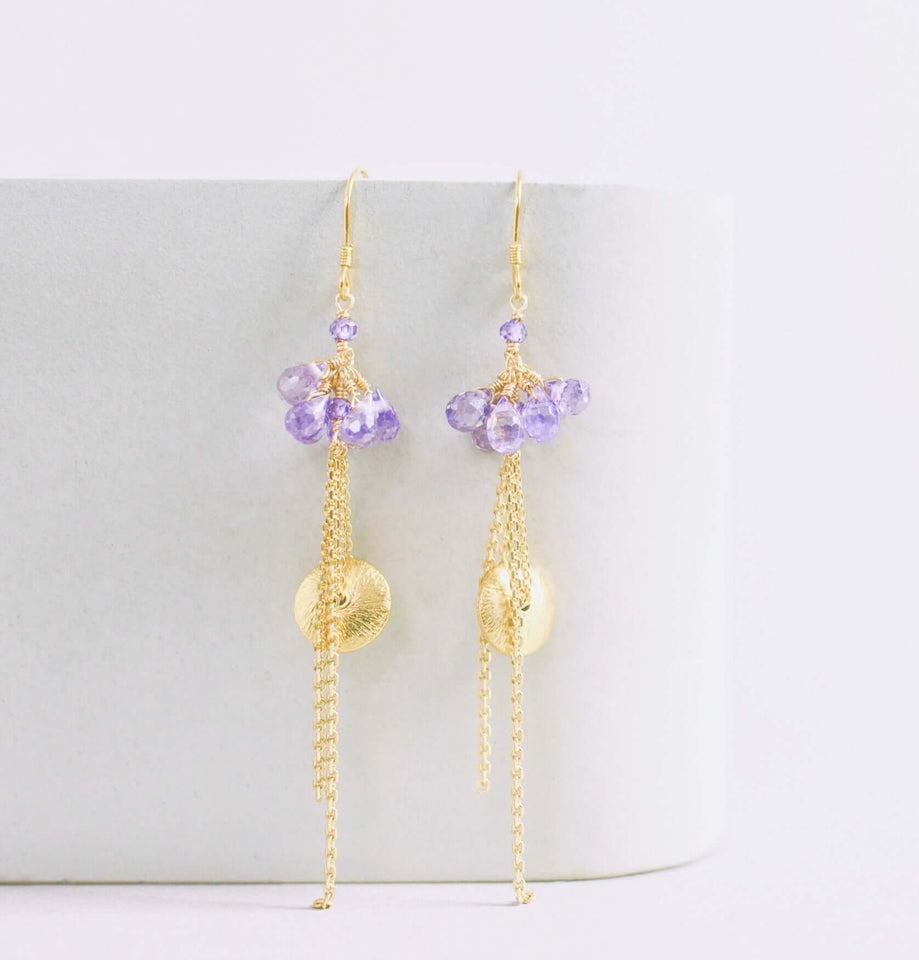 Aquamarine En Pointe Earrings