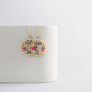 Rainbow Halo Mini Earrings