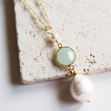 Smoky Quartz Pearl Convertible Necklace
