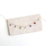 Silver Rainbow Sparkler Necklace