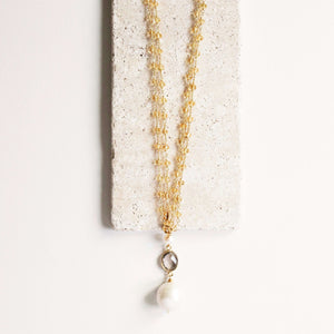 Smoky Quartz Pearl Convertible Necklace