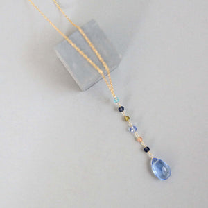 Sky Blue Quartz Yoga Pendant Necklace