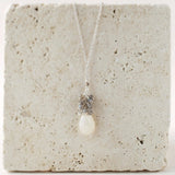 White Chalcedony Cluster Necklace