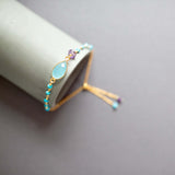 Bracelet Set: Amethyst, Blue Chalcedony and Turquoise