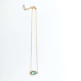 Green Amethyst Minimalist Necklace