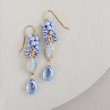 Bezel Cluster Earrings