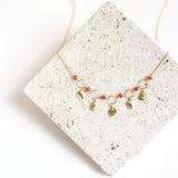 Black Spinel Mini Chain Loop Necklace