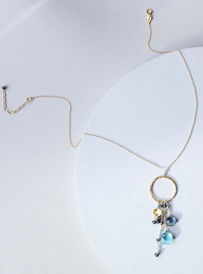 Aquamarine and Iolite Ammil Necklace