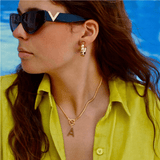Initial Omega Toggle T Bar Dainty Necklace - Wear with style