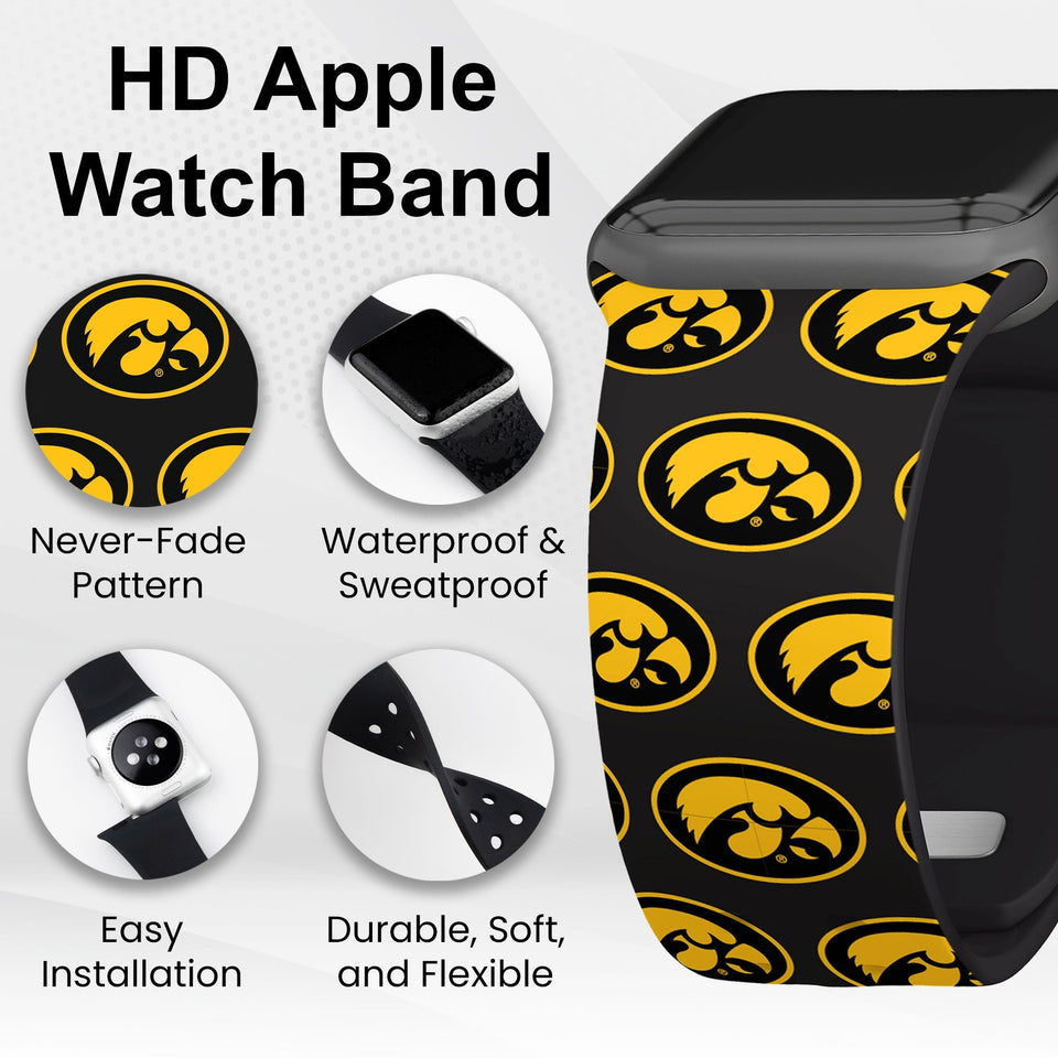 Iowa Hawkeyes HD Apple Watch Band - Wear with style
