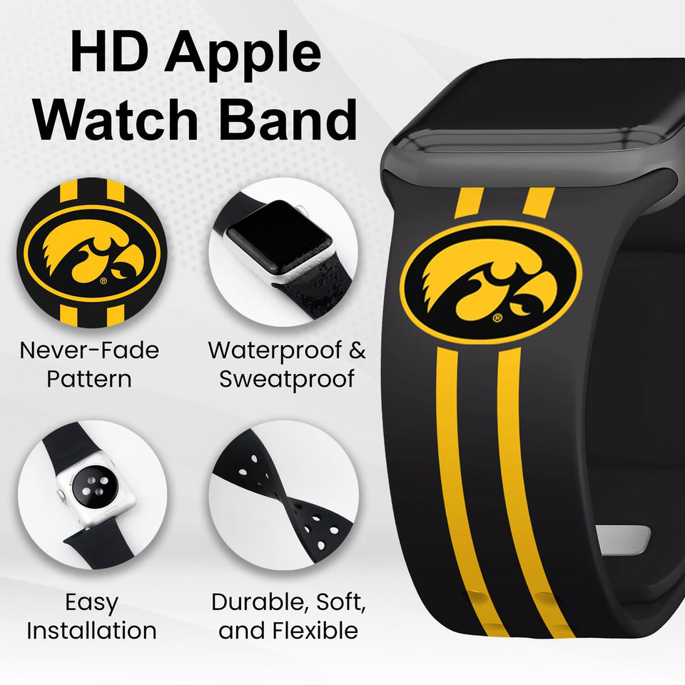 Iowa Hawkeyes HD Apple Watch Band - Wear with style