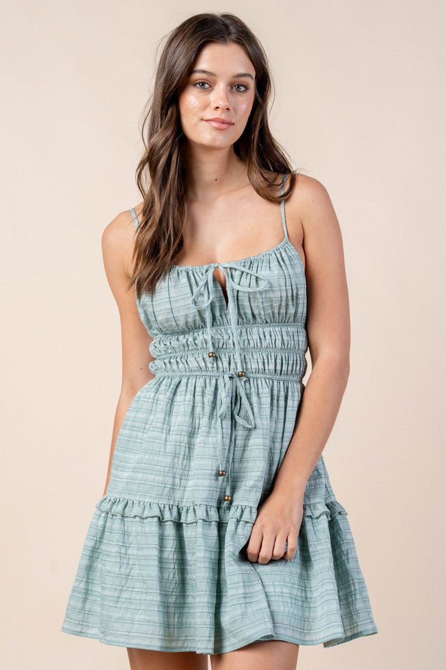 JACQUARD NYLON RAYON MINI DRESS - Wear with style
