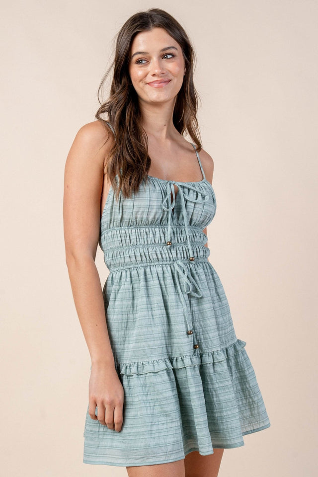JACQUARD NYLON RAYON MINI DRESS - Wear with style