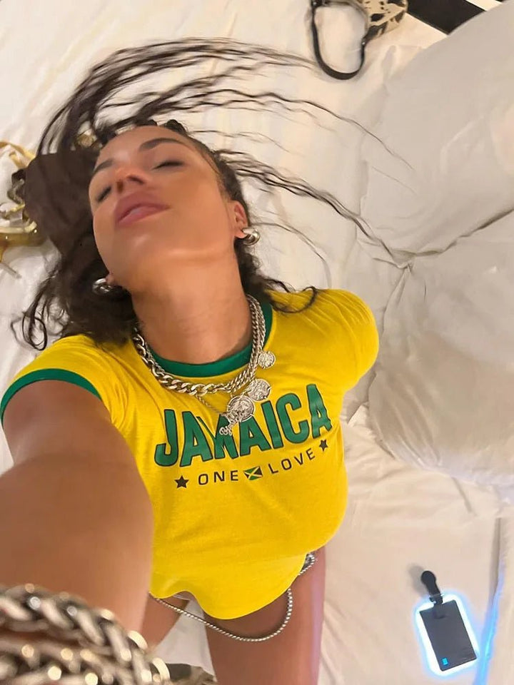 Jamaican swimwear crop top shirt - Wear with style
