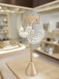 Jerezana Hoop Earrings 925 Silver | Arracadas Jerezanas Plata 925 – Mexican hoops Sterling silver | Tradición Mexicana Hecha a Mano - Wear with style