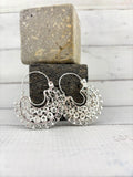Jerezana Hoop Earrings 925 Silver | Arracadas Jerezanas Plata 925 – Mexican hoops Sterling silver | Tradición Mexicana Hecha a Mano - Wear with style