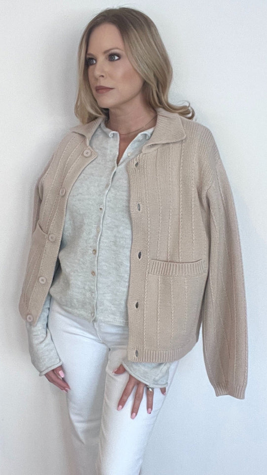 Juliana Cardigan - Oatmeal - Wear with style