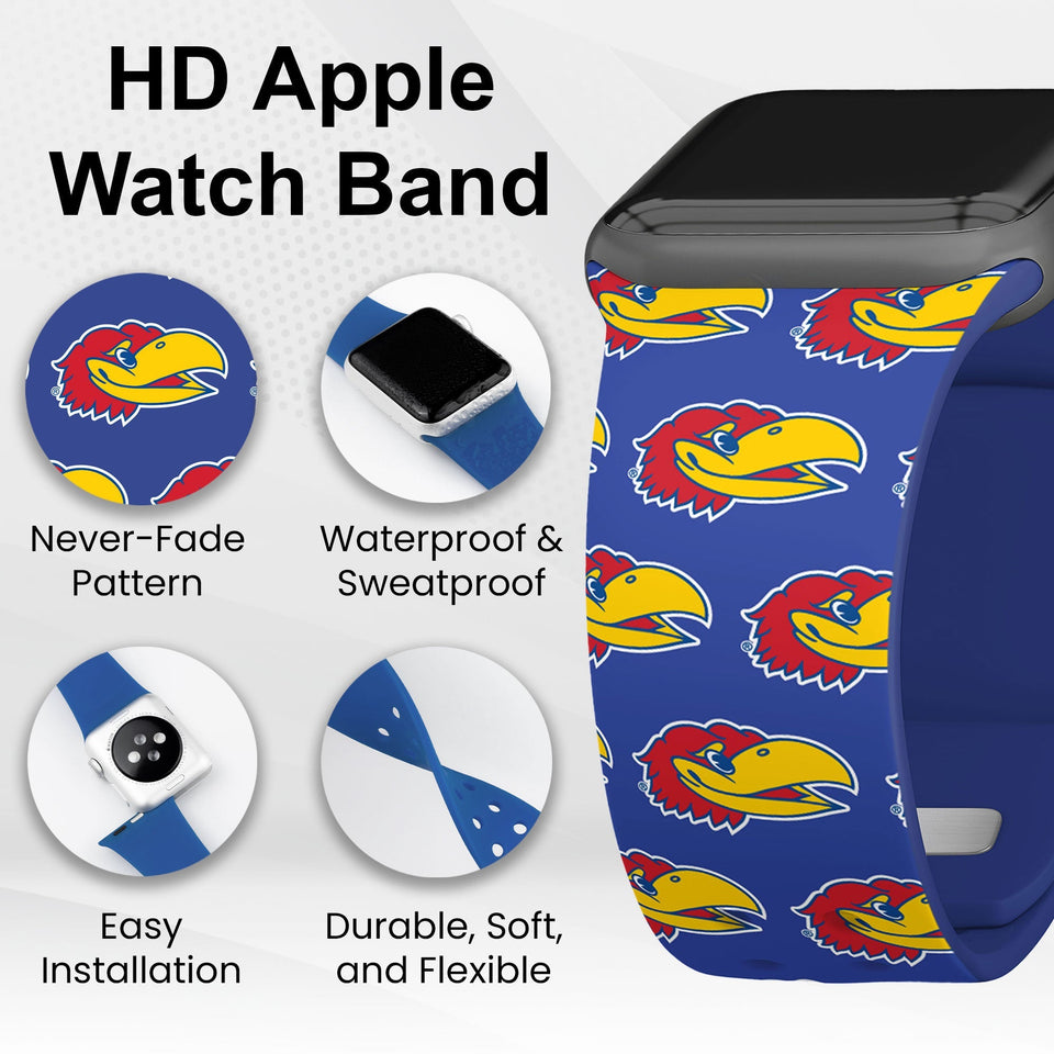 Kansas Jayhawks HD Apple Watch Band - Wear with style