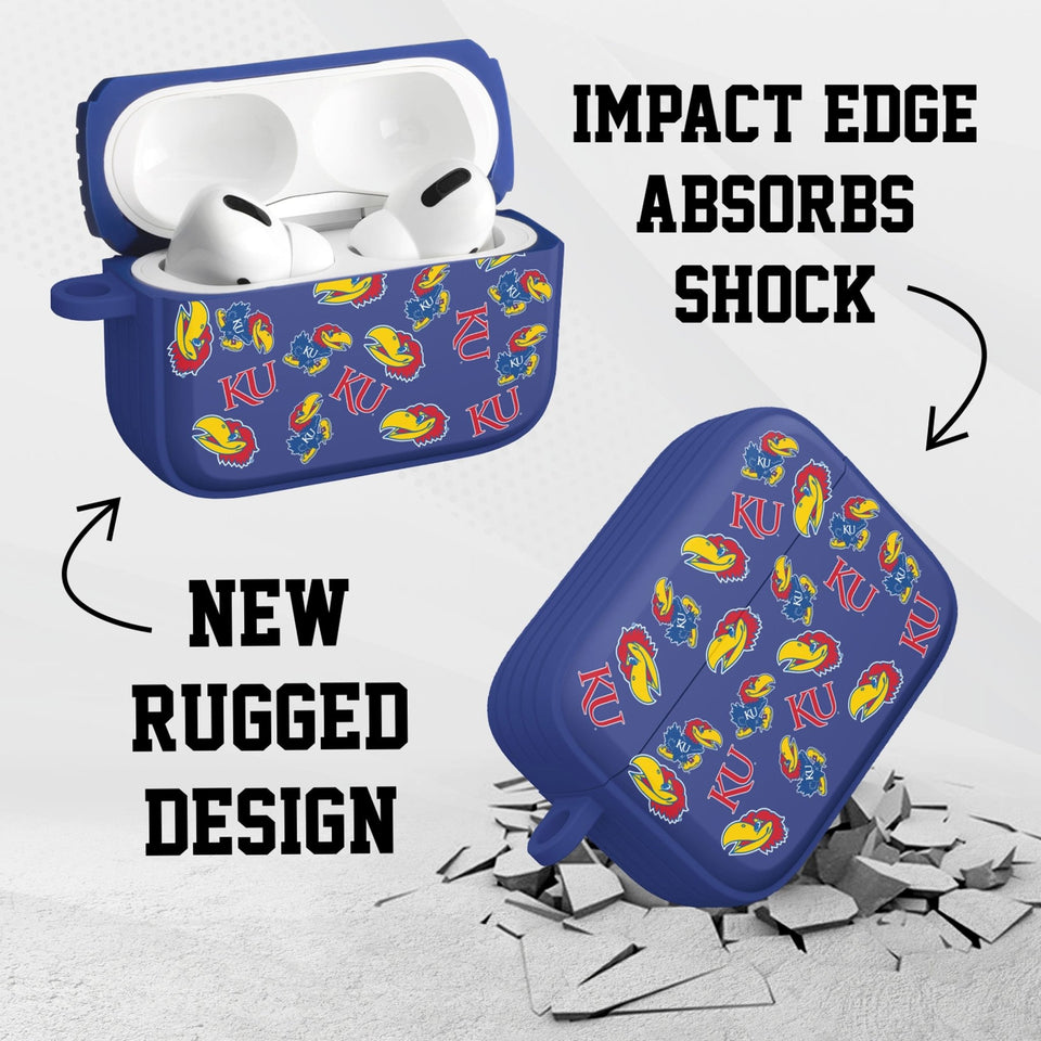 Kansas Jayhawks HDX AirPods Pro 1 & 2 Case Cover - Wear with style