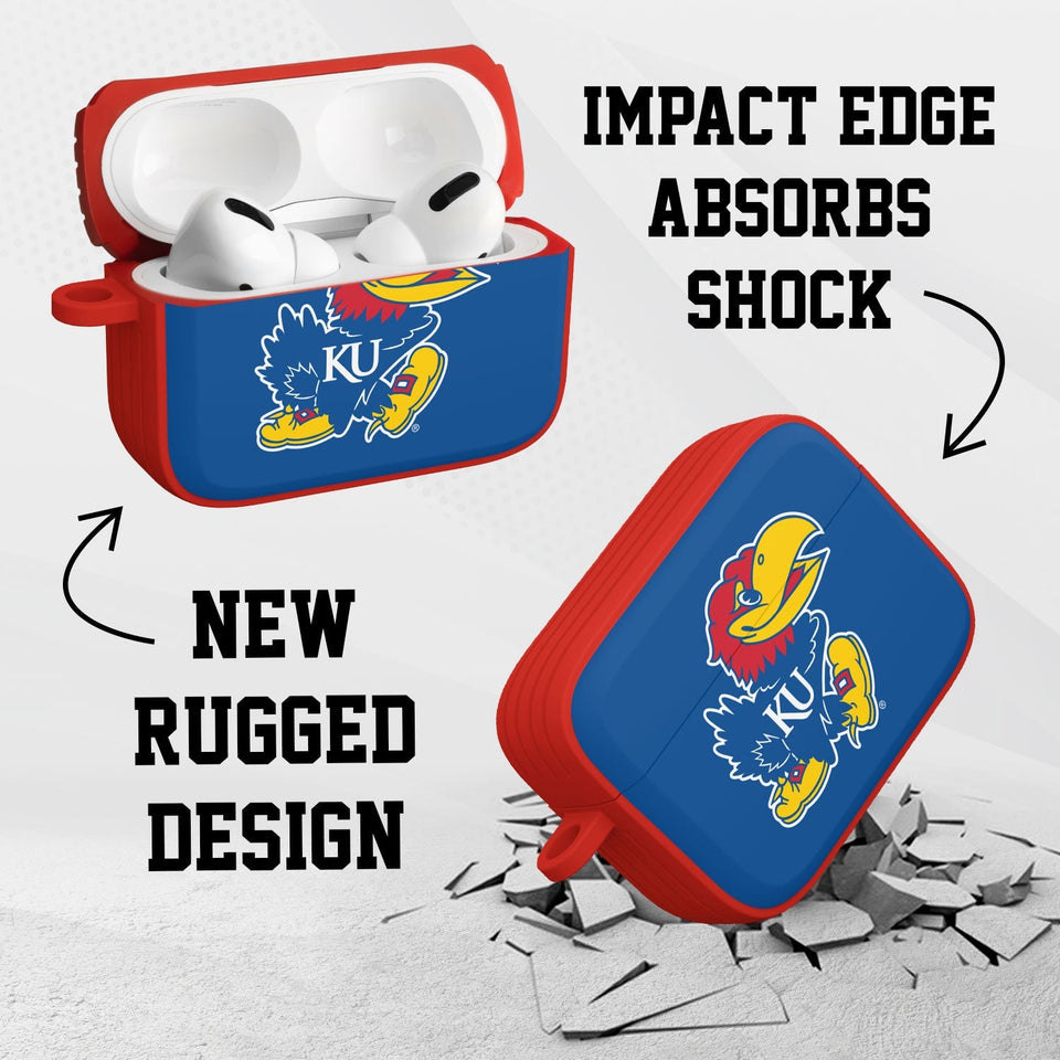 Kansas Jayhawks HDX AirPods Pro 1 & 2 Case Cover - Wear with style
