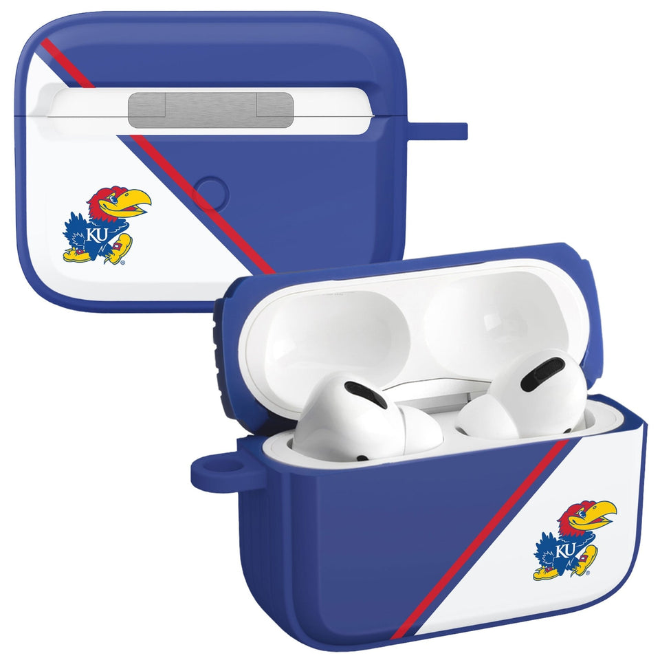 Kansas Jayhawks HDX Champion Series Apple AirPods Pro 1 & 2 Case Cover - Wear with style