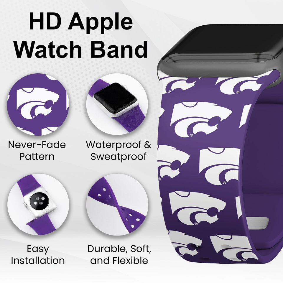Kansas State Wildcats HD Apple Watch Band - Wear with style