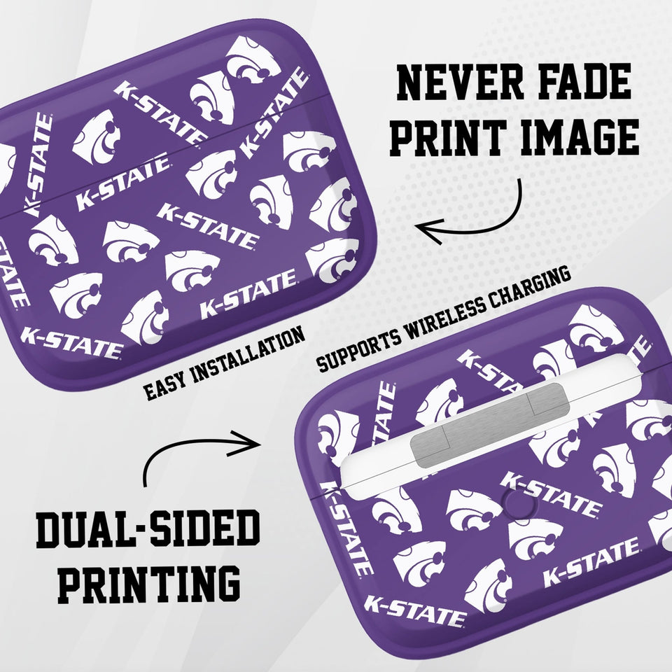 Kansas State Wildcats HDX Apple Airpods Pro 1 & 2 Case Cover - Wear with style