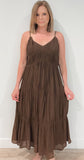 Kendra Midi Dress-Cocoa - Wear with style