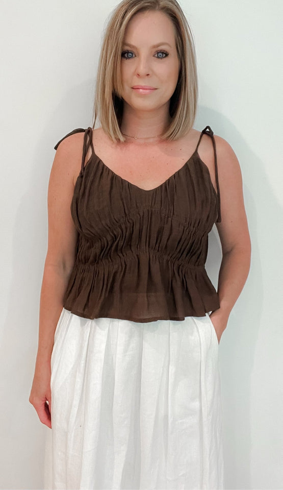 Kendra Tank-Cocoa - Wear with style