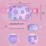 Kids Belt Bag - Tie Dye Smiley Face Crossbody Fanny Pack - Wear with style