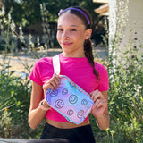 Kids Belt Bag - Tie Dye Smiley Face Crossbody Fanny Pack - Wear with style