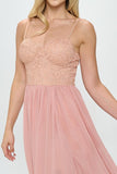 Lace Detail Bustier Floor Length Maxi Dress - Wear with style