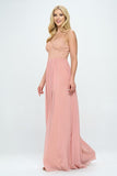 Lace Detail Bustier Floor Length Maxi Dress - Wear with style