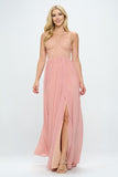 Lace Detail Bustier Floor Length Maxi Dress - Wear with style