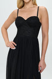 Lace Detail Bustier Floor Length Maxi Dress - Wear with style
