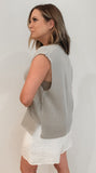 Lafayette Vest Top-Heather Oatmeal - Wear with style