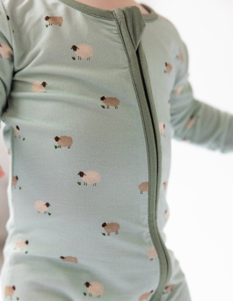 Lamb Bamboo Convertible Footed Onesie - Wear with style