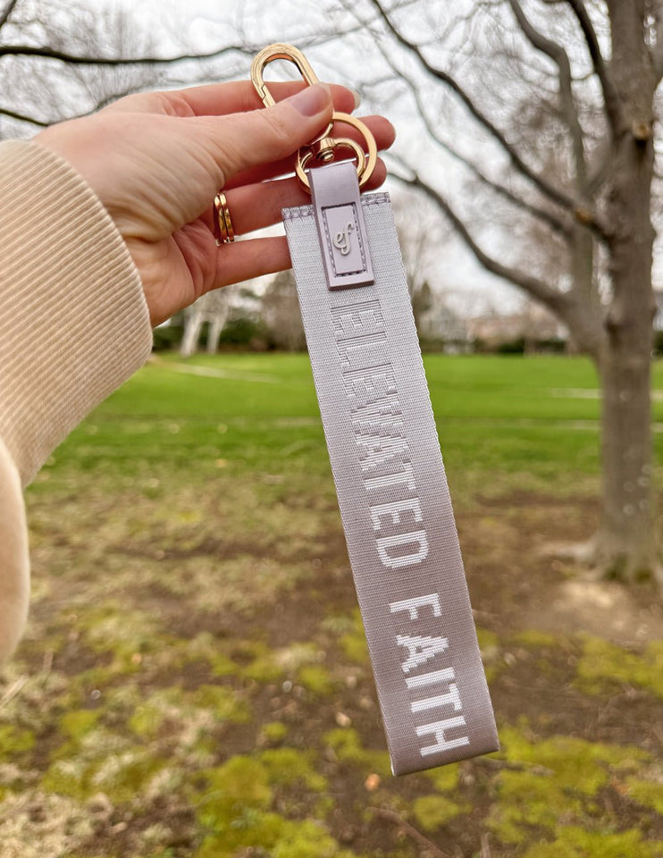 Lavender Oversized Logo Keychain - Wear with style