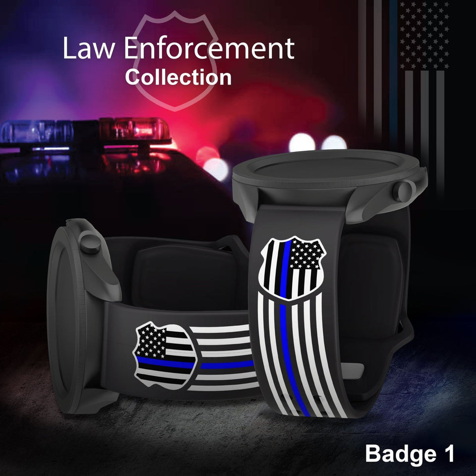 Law Enforcement HD Watchband for Samsung, Garmin, Fossil, and More for Samsung, Garmin, Fossil, and More - Wear with style
