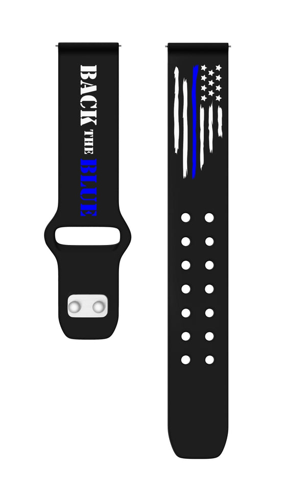 Law Enforcement HD Watchband for Samsung, Garmin, Fossil, and More for Samsung, Garmin, Fossil, and More - Wear with style