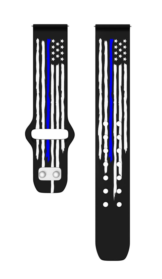 Law Enforcement HD Watchband for Samsung, Garmin, Fossil, and More for Samsung, Garmin, Fossil, and More - Wear with style