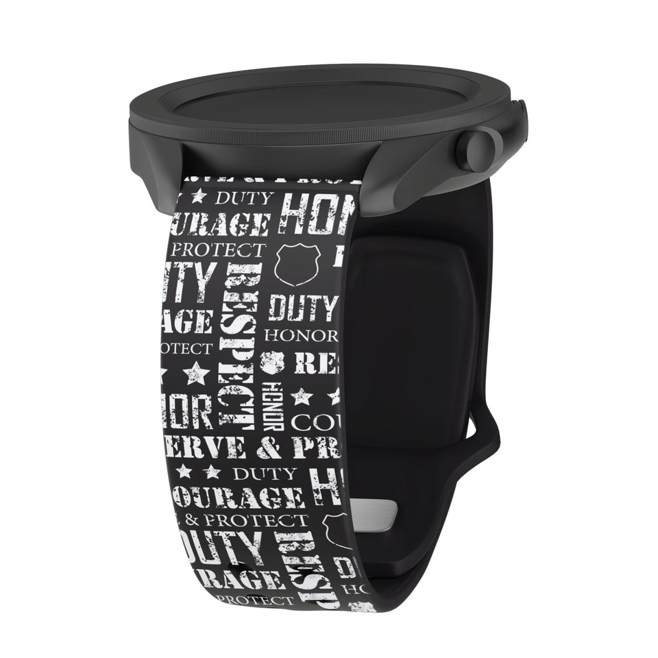 Law Enforcement HD Watchband for Samsung, Garmin, Fossil, and More for Samsung, Garmin, Fossil, and More - Wear with style