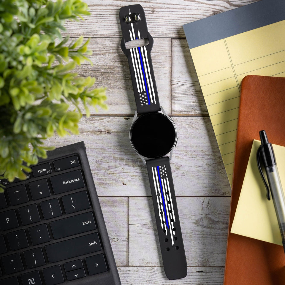 Law Enforcement HD Watchband for Samsung, Garmin, Fossil, and More for Samsung, Garmin, Fossil, and More - Wear with style