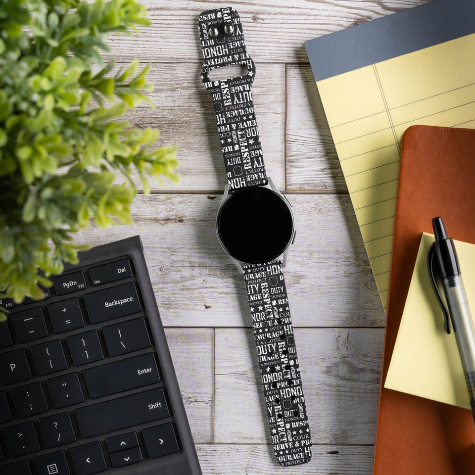 Law Enforcement HD Watchband for Samsung, Garmin, Fossil, and More for Samsung, Garmin, Fossil, and More - Wear with style