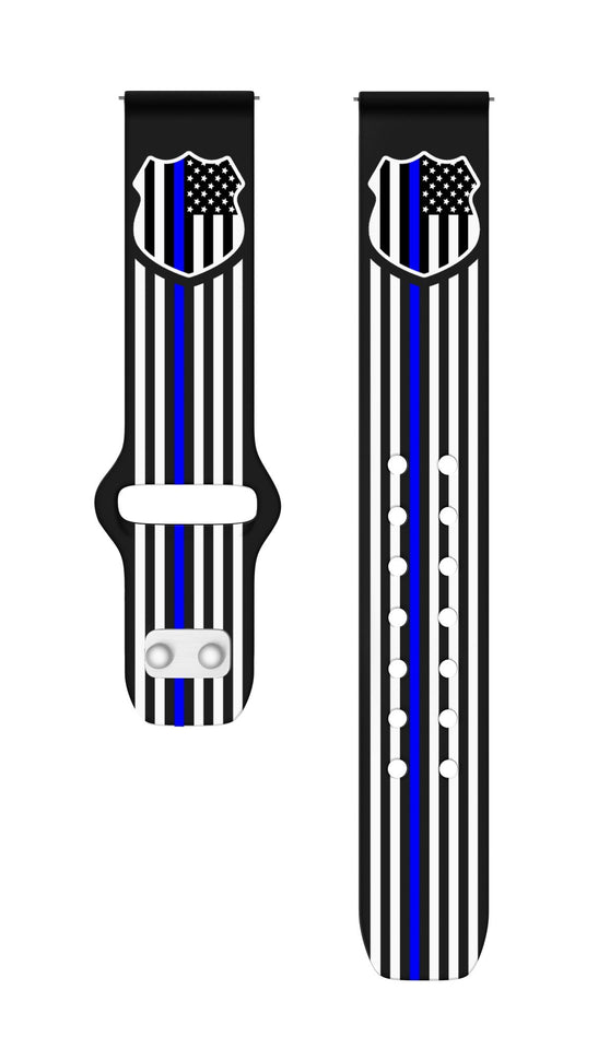 Law Enforcement HD Watchband for Samsung, Garmin, Fossil, and More for Samsung, Garmin, Fossil, and More - Wear with style