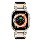 Leather Tactical Band for Apple Watch Ultra – 26mm Wide, Mecha - Style Connectors, Adventure - Ready - Wear with style