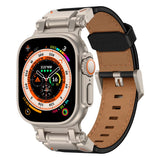 Leather Tactical Band for Apple Watch Ultra – 26mm Wide, Mecha - Style Connectors, Adventure - Ready - Wear with style